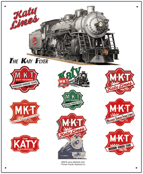 Railroad Logo Train Trailer Hitch Cover Katy Missouri Kansas Texas MKT 