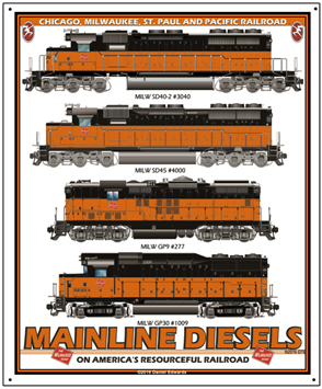 Tin Sign Milwaukee diesels