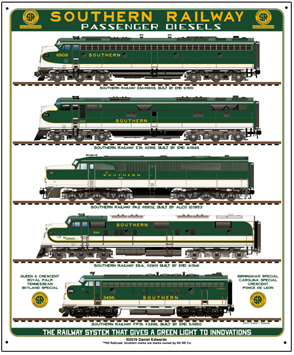 Tin Sign Southern Rwy Diesels