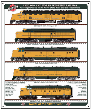 Tin Sign C&NW Diesels