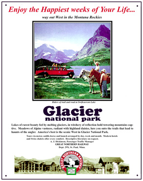 Tin Sign GN Glacier National Park