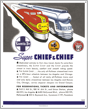  Tin Sign Chief-Super Chief