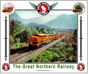 Tin Sign GN Empire Builder in Mtns