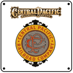 Central Pacific Logo 6x6 tin sign