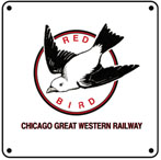 CGW Red Bird Logo 6x6 Tin Sign