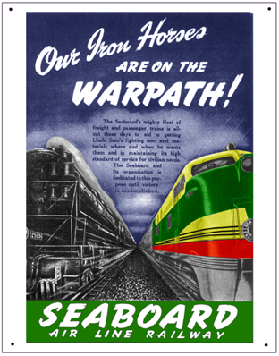  Tin Sign Seaboard on Warpath