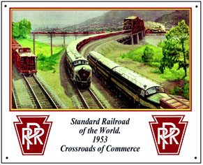 Tin Sign PRR Crossroads