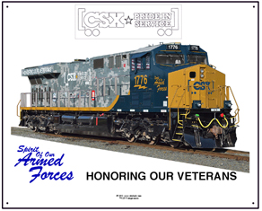 Tin Sign CSX 1776 diesel