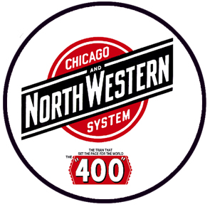 C&NW 8" round logo