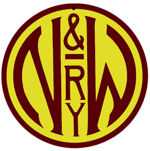 N&W 8" round logo