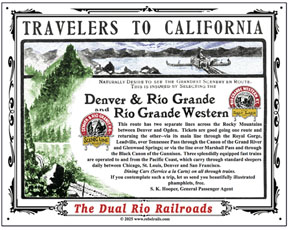 Tin sign Rio Dual Railroads Sign