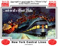 Tin Sign New York Central Christmas