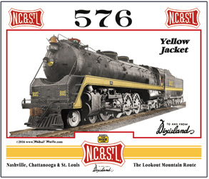 Mouse Pad NC&StL J3 Steam No. 576