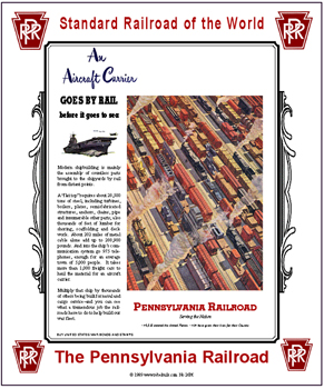 Tin Sign PRR Aircraft Carrier