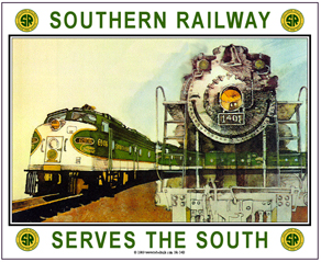 Tin Sign Southern Steam/Diesel