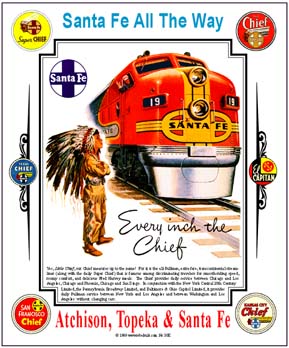 Tin Sign Santa Fe Little Chief