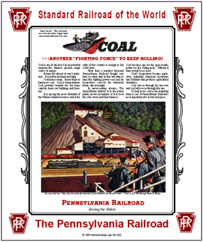 Tin Sign PRR Coal