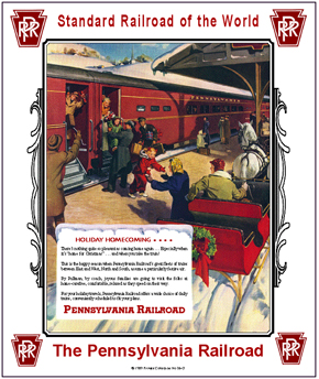 Tin Sign PRR Holiday Arrival