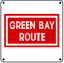 Green Bay Logo 6x6 Tin Sign