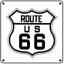 Route 66 Logo 6x6 Tin Sign