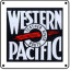 Western Pacific Logo 6x6 Tin Sign