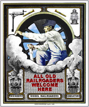 Tin Sign Old Railroaders Welcome