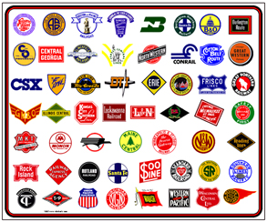 Tin Sign Railroad Logos