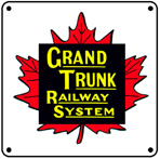 Grand Trunk Logo 6x6 Tin Sign