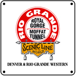 D&RGW Scenic Line 6x6 Tin Sign