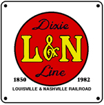 L&N Dixie Line Logo 6x6 Tin Sign