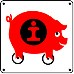 IC PIG Logo 6x6 Tin Sign