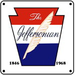 PRR Jeffersonian Logo 6x6 Tin Sign