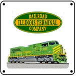 Illinois Terminal Heritage 6x6 Tin Sign
