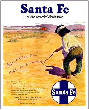 Tin Sign Santa Fe Chico in Sand