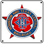 Houston & Texas Logo 6x6 Tin Sign