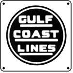 Gulf Coast Lines Logo 6x6 Tin Sign