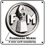 Fairbanks Morse Logo 6x6 Tin Sign